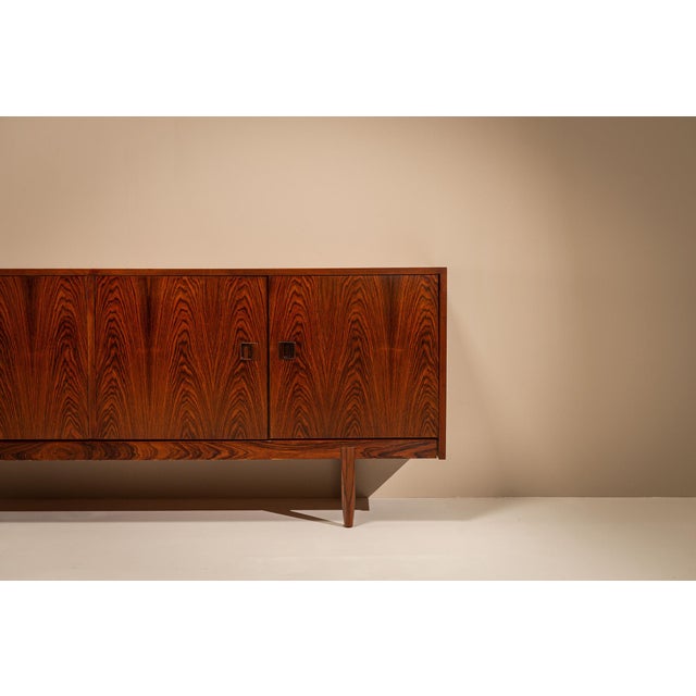 Brown Rosewood Sideboard by Ib Kofod Larsen, Denmark, 1960s For Sale - Image 8 of 17