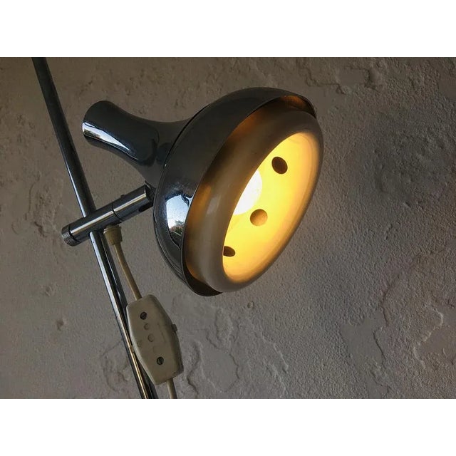Adjustable Floor Lamp in Chrome and Plated Metal, 1970s For Sale - Image 4 of 7
