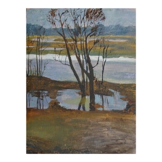Original Oil Painting, Ukrainian Landscape, Pokatayeva N. (1970) 50-38,5 For Sale