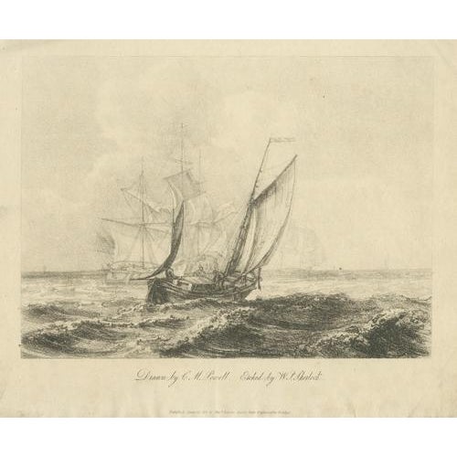 Sherlock, Fishing Boats at Sea, 1811, Etching For Sale - Image 4 of 11