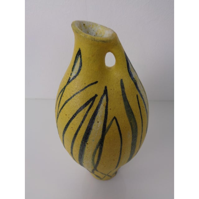 Organic Studio Ceramic Handle Vase, 1950s For Sale - Image 9 of 18