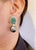 Early 21st Century Bochic "Capri" Vintage Tahiti South Sea Pearl & Emerald Earrings 18K Gold & Silver For Sale - Image 5 of 18