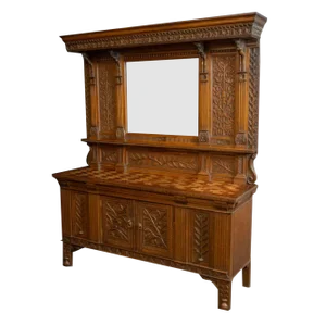 Arts and Crafts Oak Mirrorback Sideboard