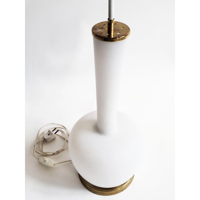 Large, elegant mid-century Rupert Nikoll table lamp base (without shade). Rare original from the 1960s, new and unused -...