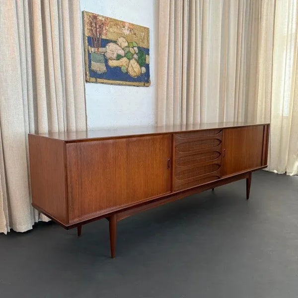 スネル美容室　パルッキーヴェンディ 1950s Belgian Mid-Century Modern Teak Credenza Sideboard by Oswald