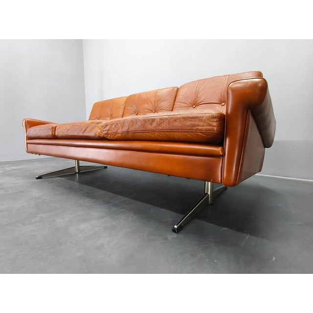 Brown Vintage Danish Leather Sofa by Svend Skipper, 1960s For Sale - Image 8 of 18