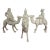 Vintage Three Wise Men on Camels Figurines Set of 3 White Ceramic Nativity Magi For Sale