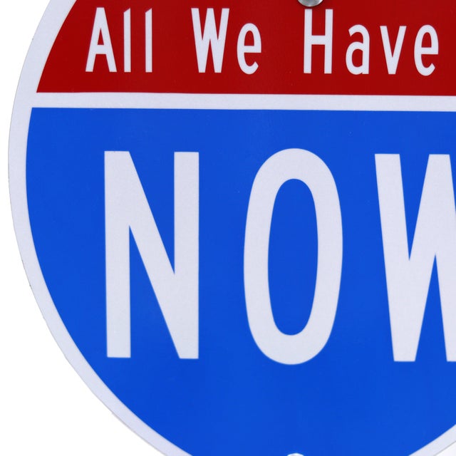 Innerstate Now (Breathe) - Original Mindfulness Pop Art Steel Sign Sculpture by Scott Froschauer For Sale - Image 4 of 9