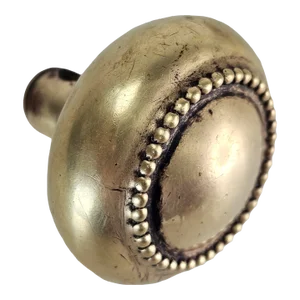 Solid Brass Beaded Architecture Salvage Door Knob