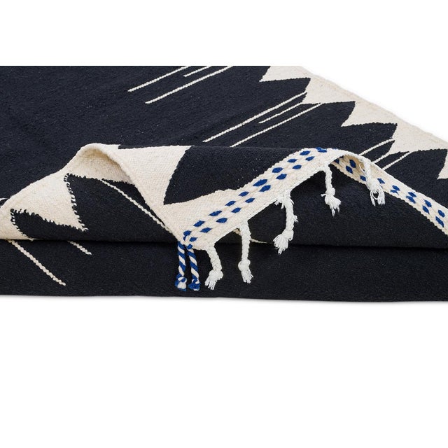 Moroccan Flatweave Wool Rug by Azele Studio For Sale - Image 4 of 8