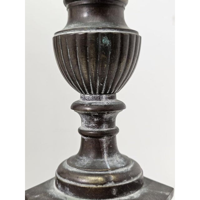 Metal Baroque Church Candleholders, 1890s For Sale - Image 7 of 10