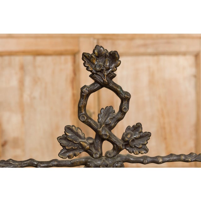 English Iron Umbrella Stand with Dog and Tree Motif and White Receptacle For Sale - Image 12 of 12