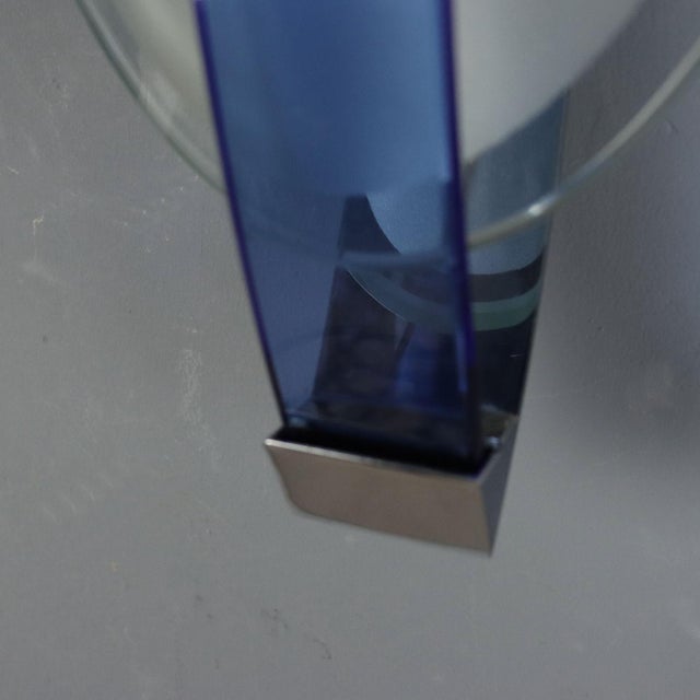Vintage Glass and Metal Wall Lamp, 1960s For Sale - Image 6 of 7