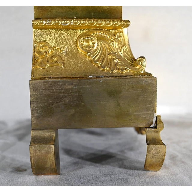 Early 19th Century Golden Bronze Pendulum the Virgin with the Chair For Sale - Image 16 of 18