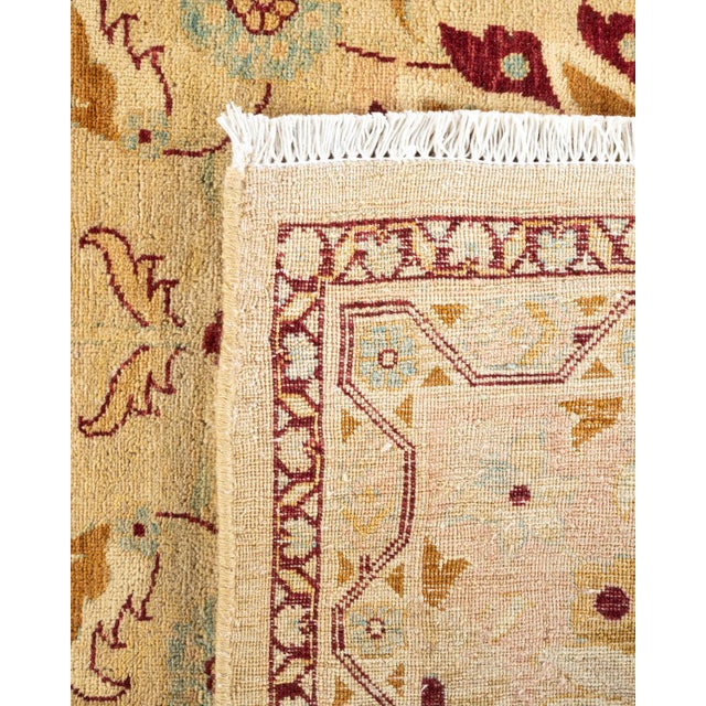 2000 - 2009 Mogul, One-of-a-Kind Hand-Knotted Area Rug in Green, 8' 1" x 9' 10" For Sale - Image 5 of 8