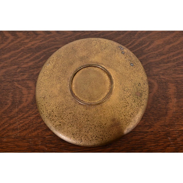 Tiffany Studios New York Bronze Plate With Greek Key Design For Sale In South Bend - Image 6 of 9