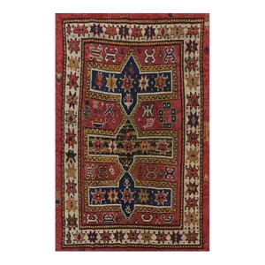 1930s Old Persian Shiraz Area Rug 3’11” X 6’6″