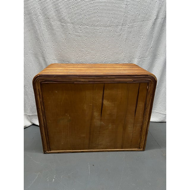 Mid-Century Modern 1970s 3 Drawer Split Reed Chest Dresser in the Manner of Gabriella Crespi For Sale - Image 3 of 4