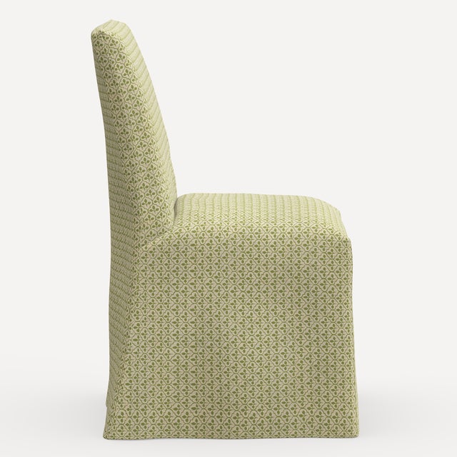 Cloth & Company John Robshaw x Cloth & Company Kay Slipcover Dining Chair in Sadhil Moss For Sale - Image 4 of 6