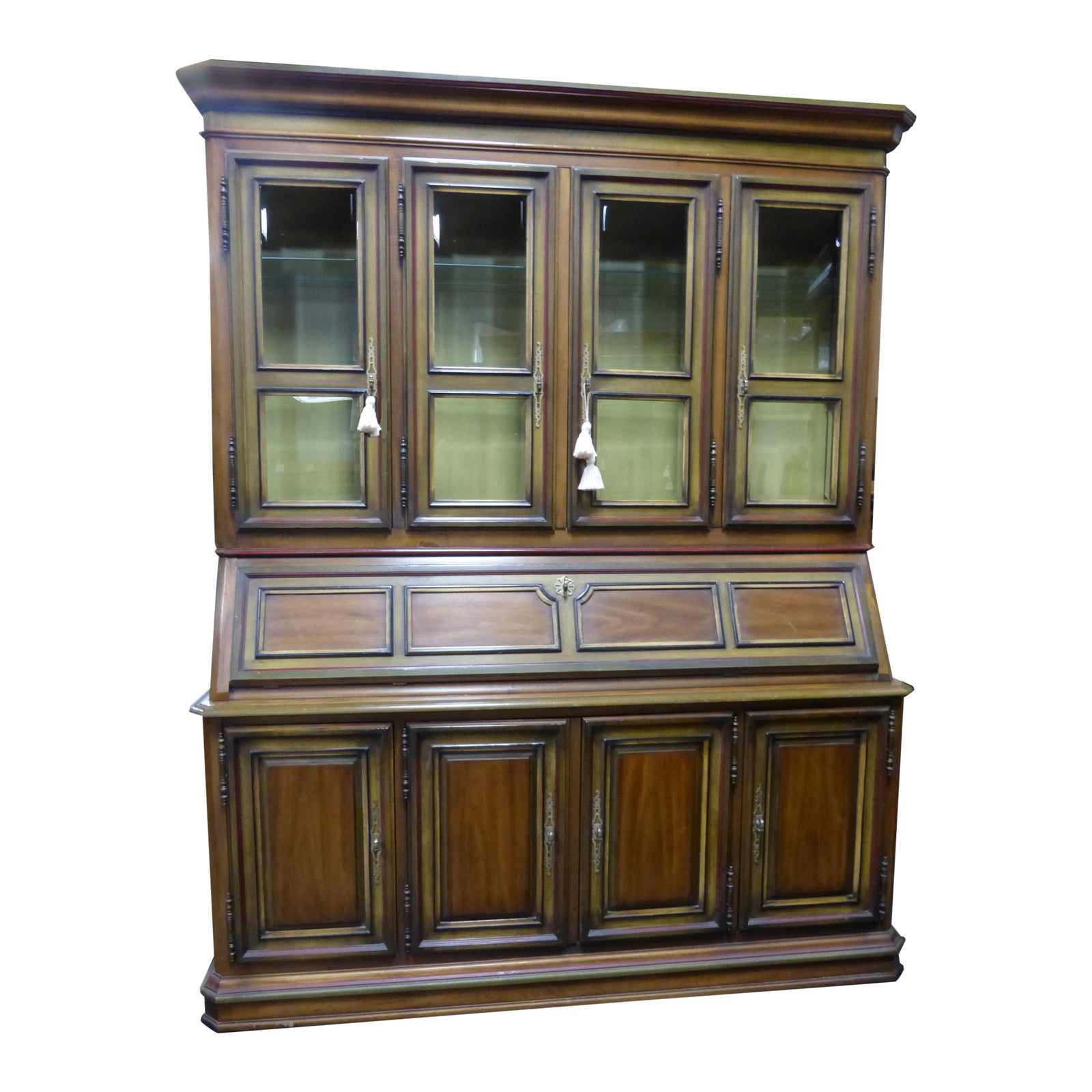 Vintage French Drexel China Hutch With Drop Leaf Drawer Chairish