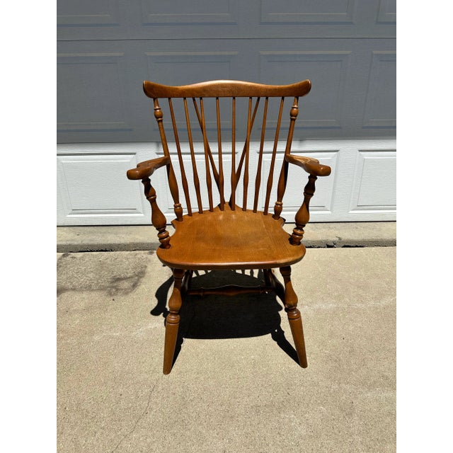 Ethan Allen by Baumritter Solid Maple Dining Set | 8 Chairs | Original Hand-Fitted Leaves & Pads For Sale - Image 9 of 12