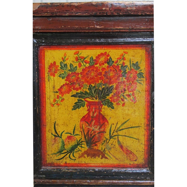 Hand-Painted Botanical Mural Buffet For Sale In Greensboro - Image 6 of 14