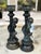 Metal Vintage French Style Patinated Brass and Bronze Figural Cherub Putti Candlesticks - A Pair For Sale - Image 7 of 13