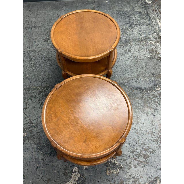 Mid 20th Century Mid 20th Century Two-Tiered Side Tables, Pair For Sale - Image 5 of 12