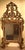 Large Italian rococo carved mirror of the 18th century, now in an old worn and well patinaed state. Pierced naturalistic...