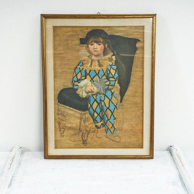 Picasso, Paulo Dressed as Harlequin, 2000s, Canvas For Sale - Image 5 of 5