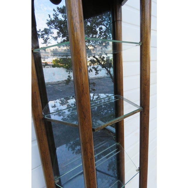 Hollywood Regency Extra Tall and Narrow Glass Shelving Display Bookshelf 6188 For Sale - Image 14 of 17