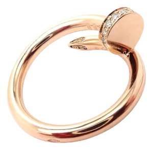 Late 20th Century Cartier Juste Un Clou Rose Gold Diamond Nail Band Ring
