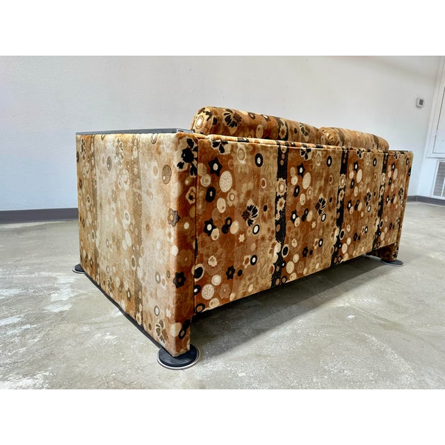 1960s Mid Century Modern Selig Loveseat in Jack Lenor Larsen Primavera Upholstery For Sale In Tampa - Image 6 of 10