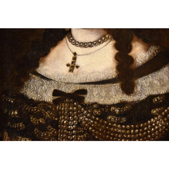 Jan Van Gelder, Portrait of Duchess Vittoria Farnese d'Este, 1670, Oil on Canvas, Framed For Sale - Image 12 of 15