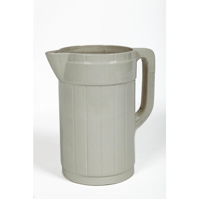 Vintage Ironstone Pitcher by Auguste Moulin Et Cie, Belgium, Circa 1920's For Sale - Image 4 of 7