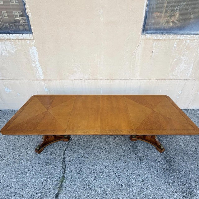 Thomasville Grand Classics Neoclassical Empire Maple Wood Dining Room Table For Sale - Image 12 of 18