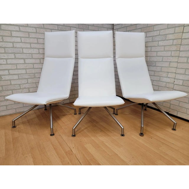 Mid-Century Modern Modern Mikasa High Back Lounge Chairs by Davis Furniture - Set of 3 For Sale - Image 3 of 13