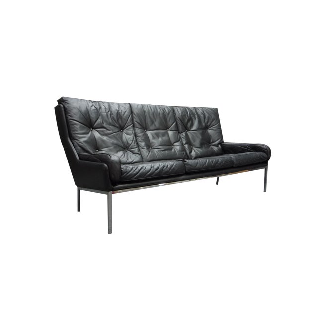 Leather Sofa by Roland Rainer, 1960s For Sale