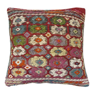 Kilim Pillow Cover, Sofa Cover, 16" X 16", Kilim Pillow Cover, Sofa Cushion, Kilim Rug Pillow Case, For Sale