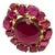 Bochic "Orient" Natural Ruby Cocktail Ring Set In 18K Gold & Silver with Certifi For Sale