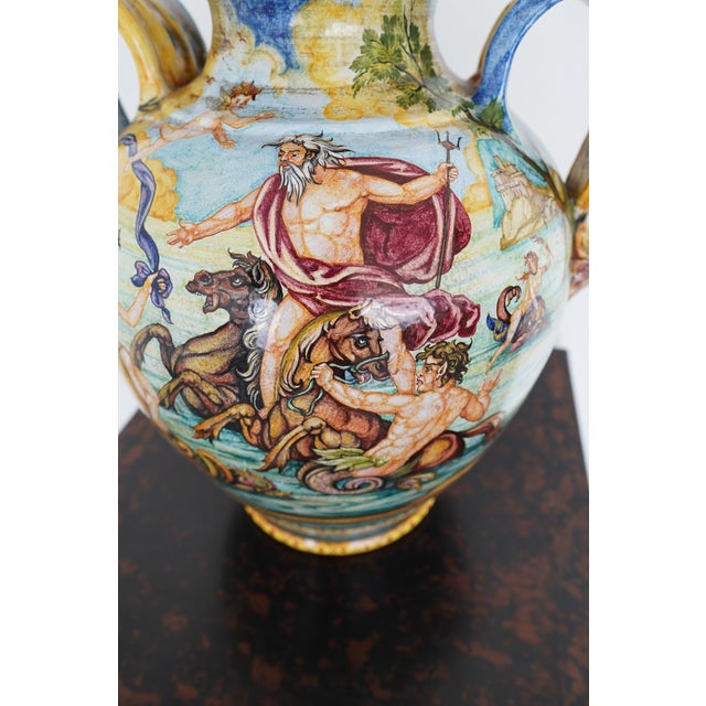 Vintage Ceramic Classical Decorative Vase For Sale - Image 9 of 14