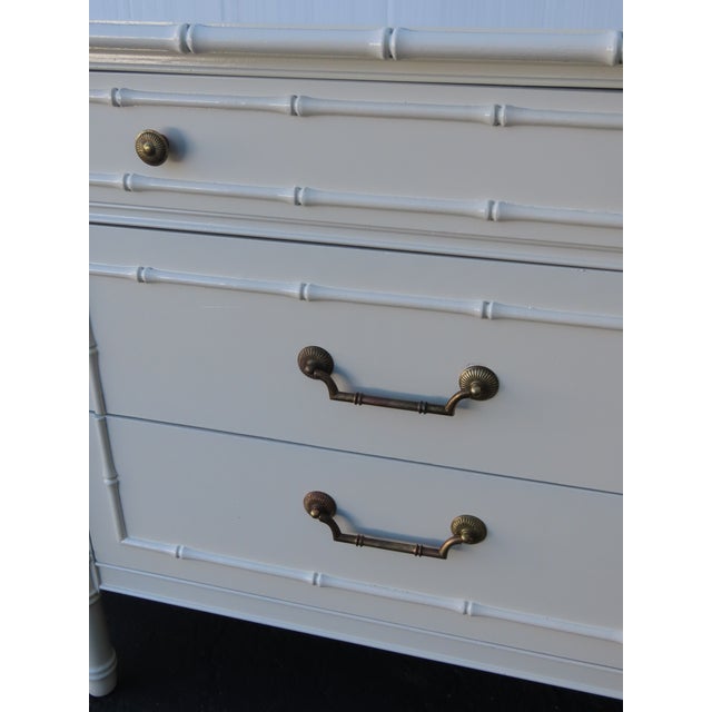 Thomasville Hollywood Regency Faux Bamboo Nightstands Bedside Tables a Pair 6644 For Sale - Image 12 of 18