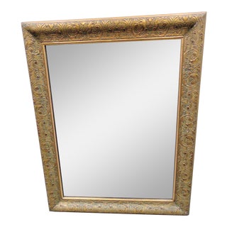 Mid 20th Century Italian Style Ogee Gilt Carved Mirror For Sale