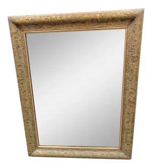 Mid 20th Century Italian Style Ogee Gilt Carved Mirror