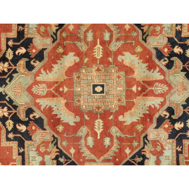 Textile Pasargad DC Fine Hand Knotted Persian Serapi Design Rug For Sale - Image 7 of 8