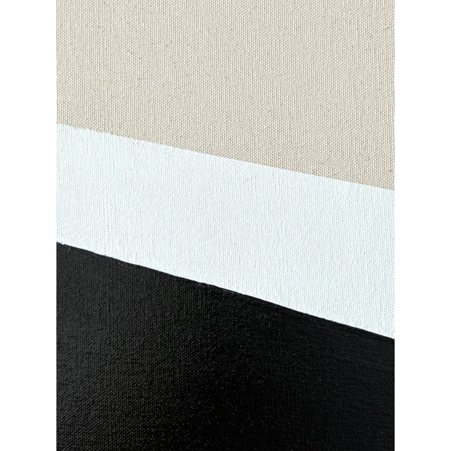 Not Yet Made - Made To Order "Abstract Black & White Graphic No. 3" - 18" X 24" Mid Century Modern Painting For Sale - Image 5 of 6