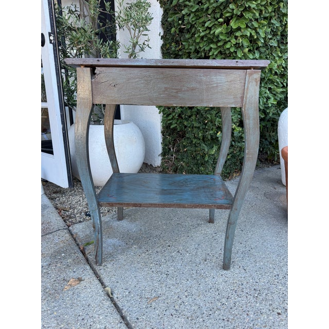 Vintage Hand-Painted Side Table W/ Drawer For Sale - Image 9 of 9
