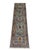 This natural-dyed wool runner features a Persian-style floral design on a blue gray field. Repeating blossoms and...