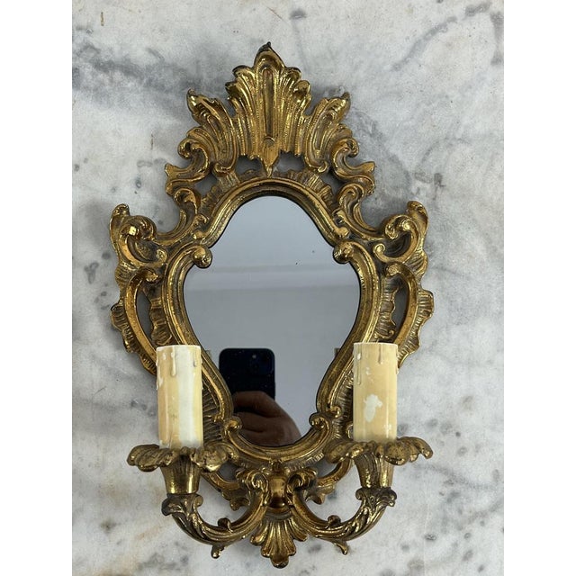 Mid-Century Modern Mid-Century Modern Wall Lamps with Mirror, 1960s, Set of 2 For Sale - Image 3 of 8