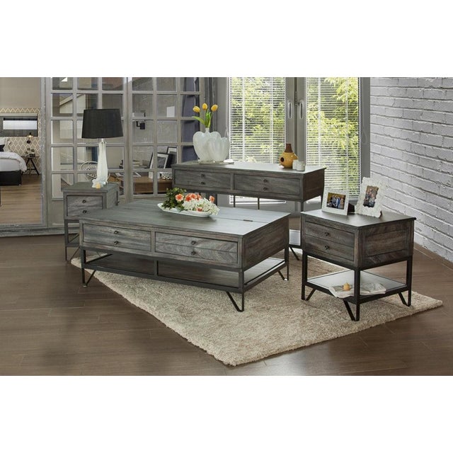 Rustic Sawyer Parota Wood Console Table For Sale - Image 3 of 4